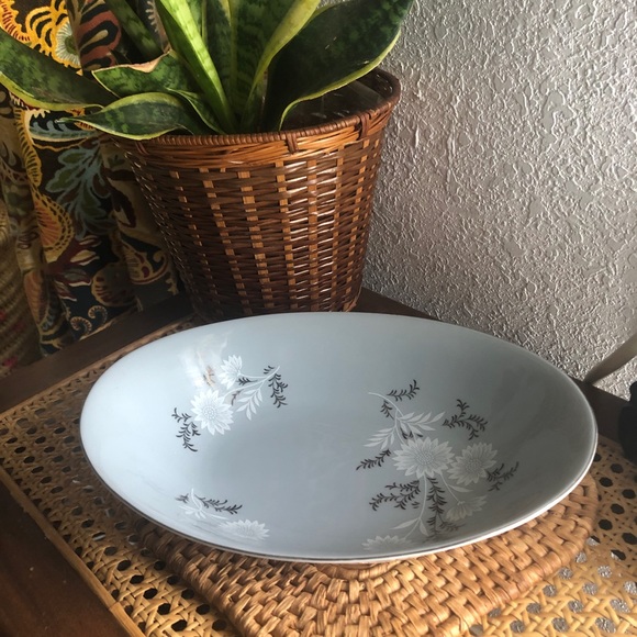 Vintage Floral Starlight Serving Bowl By Fine Syei China 3171 Made in Japan - Picture 5 of 14